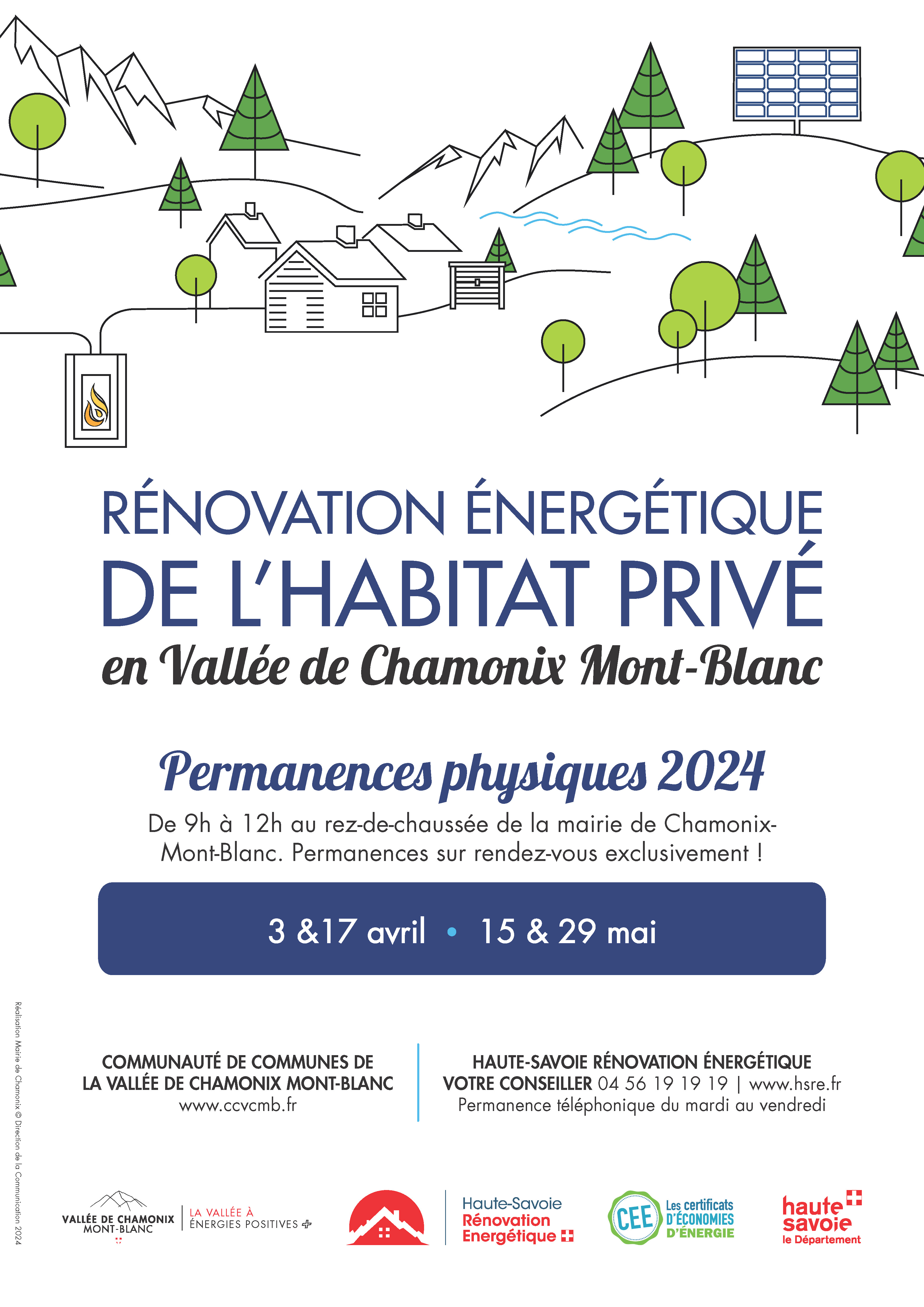 Rénovation énergétique de l'habitat : Permanences mai 2024