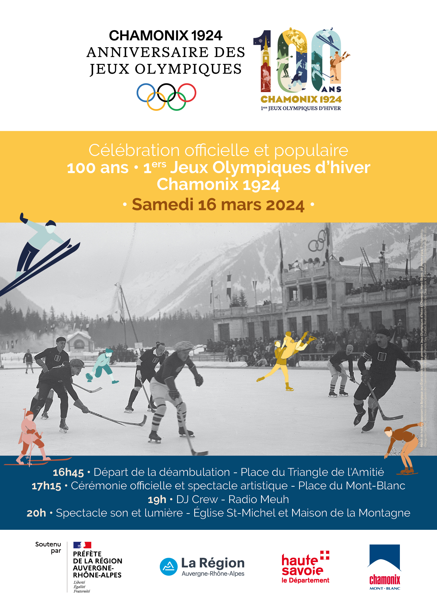 Célébrations des 100 ans des 1ers Jeux Olympiques d'hiver de Chamonix-Mont-Blanc 1924