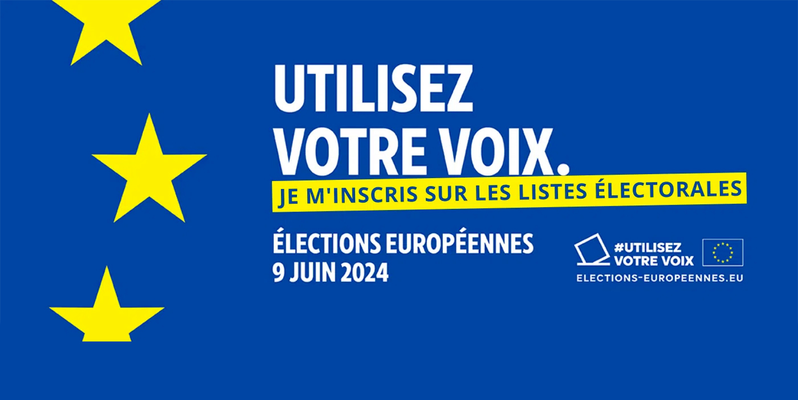 inscriptions possibles pour les élections européennes jusqu'au 03 mai 2024