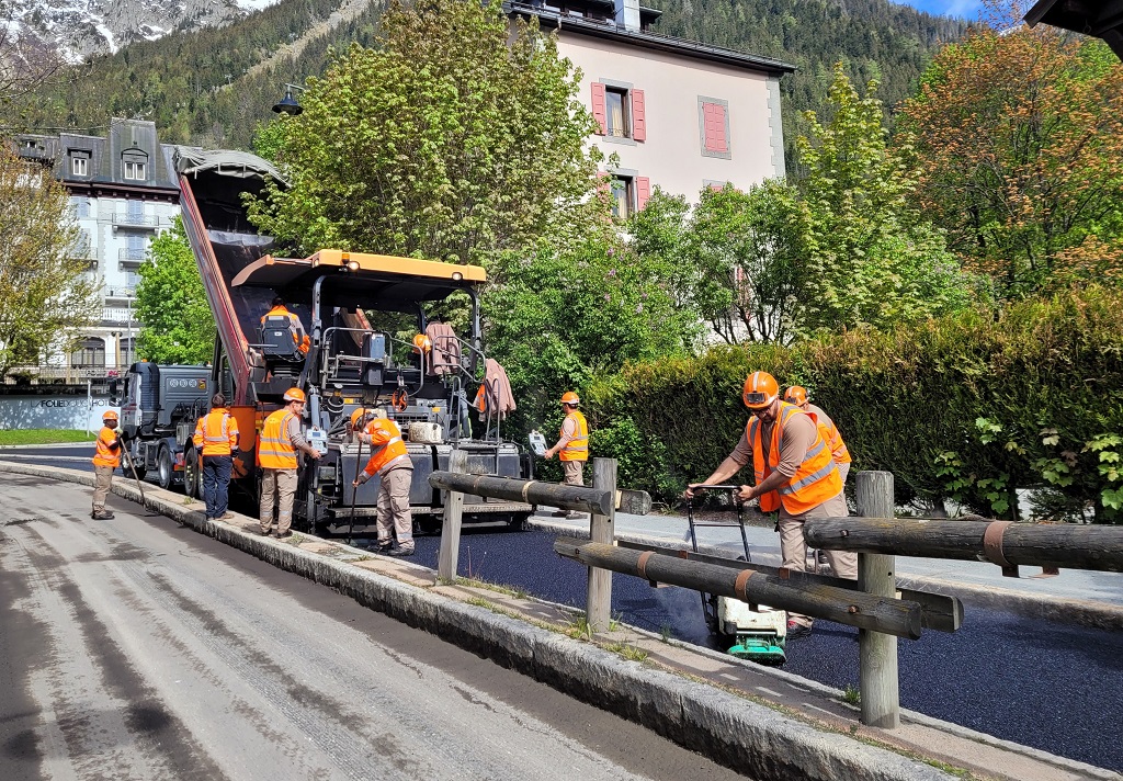 Renouvellement des enrobés à Chamonix-Mont-Blanc : 24 juin – 12 juillet 2024