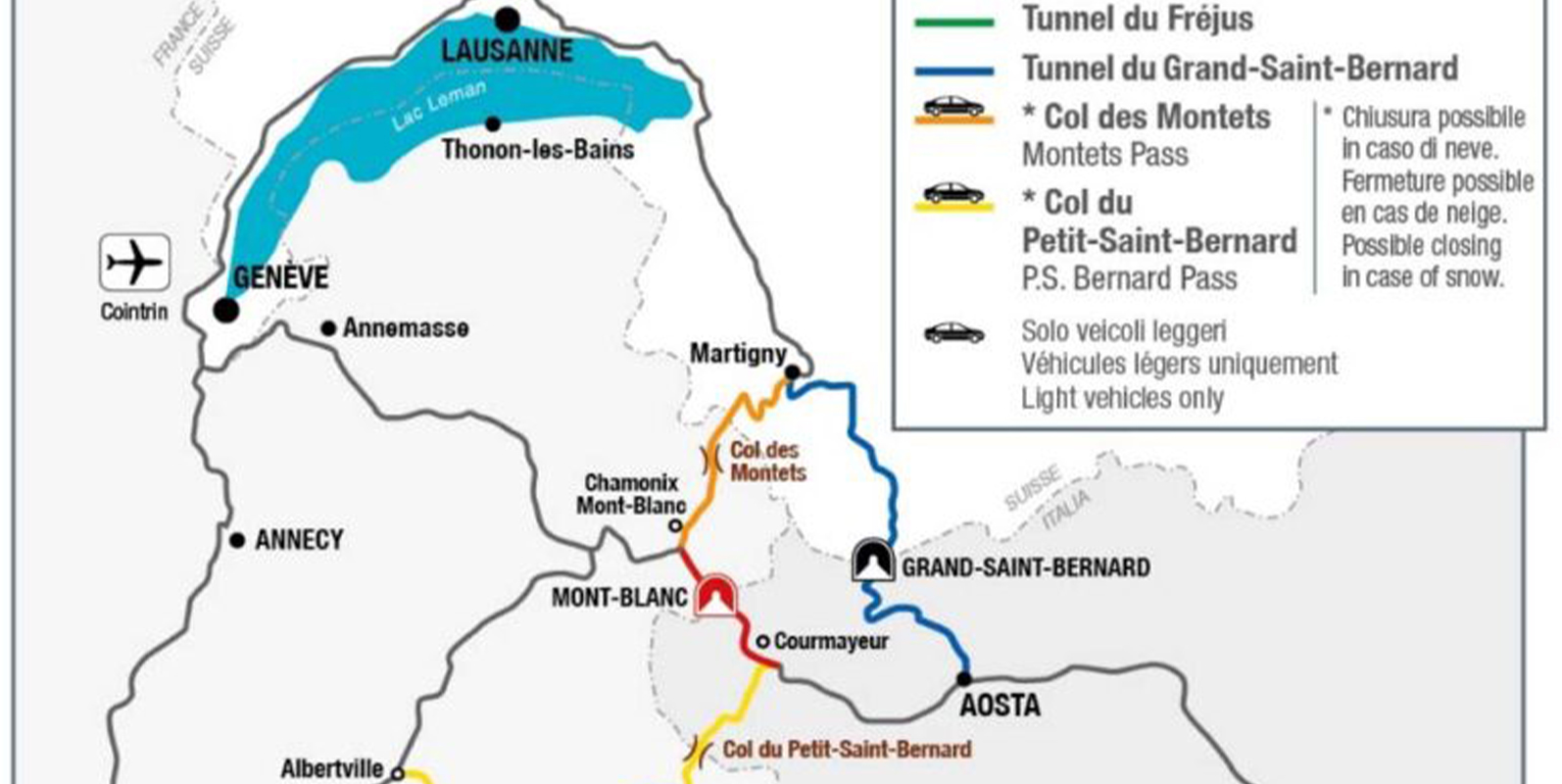 fermeture totale du tunnel du Mont-Blanc du 16 octobre au lundi 18 décembre 2023 pour tavaux