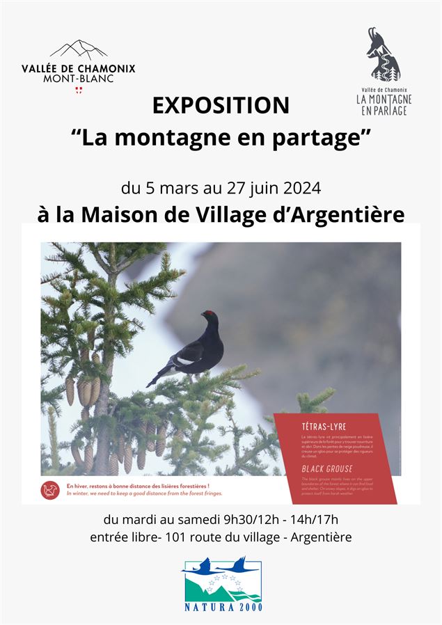 La montagne en partage. exposition à Argentière jusqu'au 27 juin.