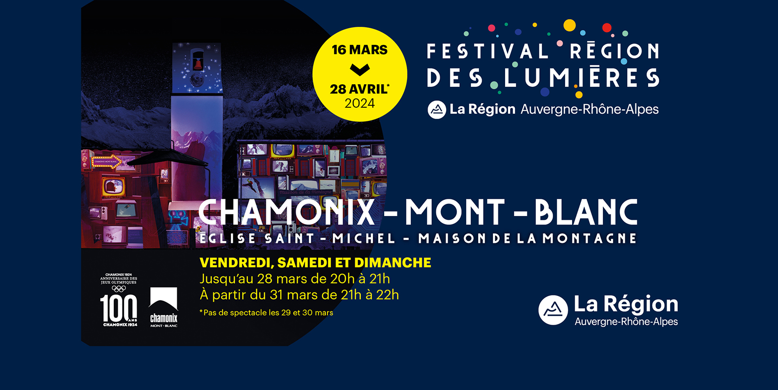 Festival Région des Lumières à Chamonix-Mont-Blanc jusqu'au 28 avril 2024