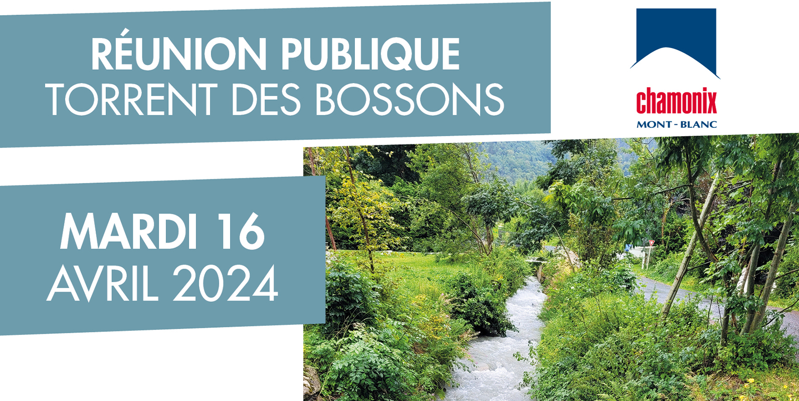 Réunion publique : torrent des Bossons. 16 avril 2024 à 18h30
