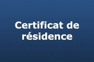 Certificat de résidence